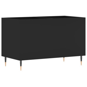 Mueble para discos madera contrachapada negro 74.5x38x48 cm H