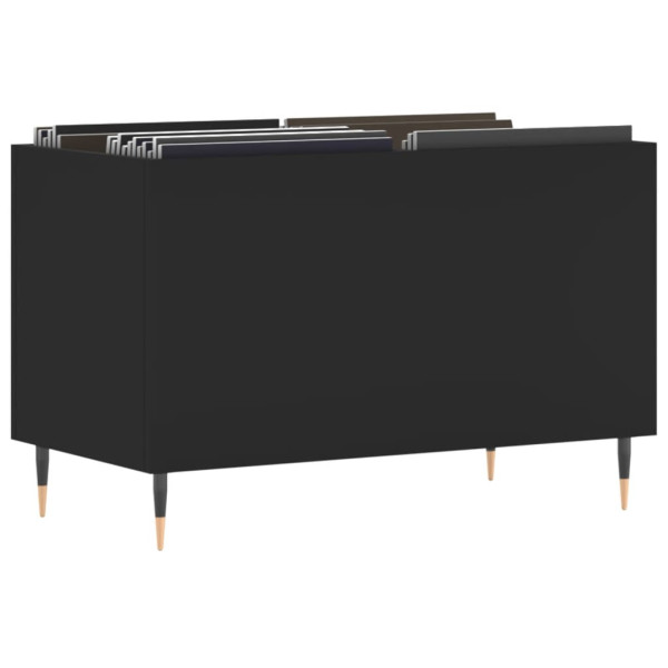 Mueble para discos madera contrachapada negro 74.5x38x48 cm M 3