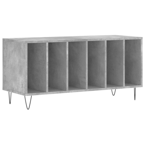 Mueble discos madera contrachapada gris hormigón 100x38x48 cm M 2
