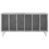 Mueble discos madera contrachapada gris hormigón 100x38x48 cm 4