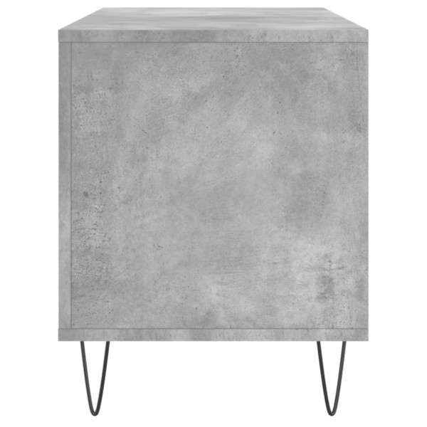 Mueble discos madera contrachapada gris hormigón 100x38x48 cm M 5