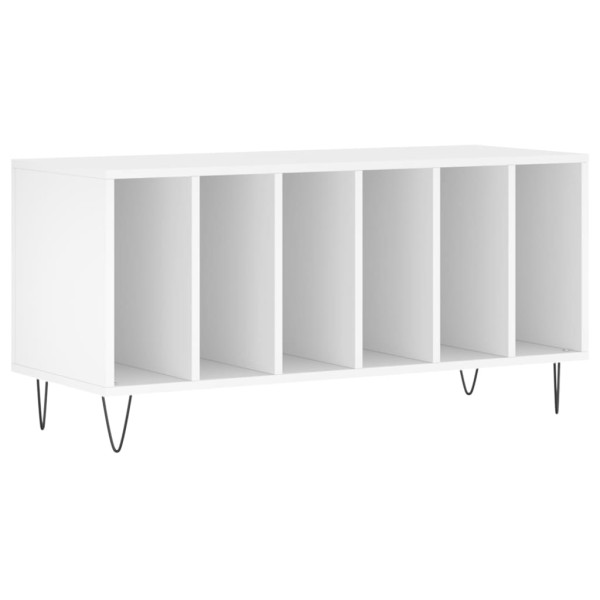 Mueble para discos madera contrachapada blanco 100x38x48 cm M 2