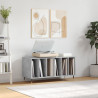 Mueble discos madera contrachapada gris hormigón 100x38x48 cm 1