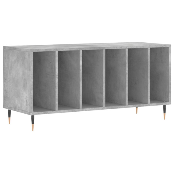 Mueble discos madera contrachapada gris hormigón 100x38x48 cm M 2