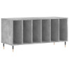 Mueble discos madera contrachapada gris hormigón 100x38x48 cm 2