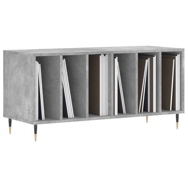 Mueble discos madera contrachapada gris hormigón 100x38x48 cm M 3