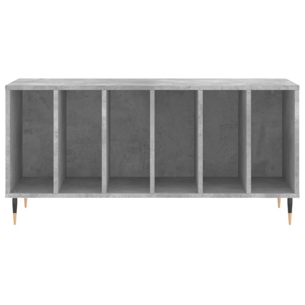 Mueble discos madera contrachapada gris hormigón 100x38x48 cm M 4