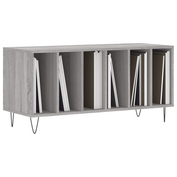 Mueble para discos madera contrachapada gris Sonoma 100x38x48cm M 3
