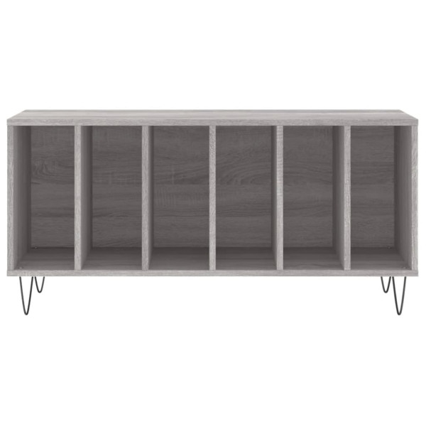 Mueble para discos madera contrachapada gris Sonoma 100x38x48cm M 4