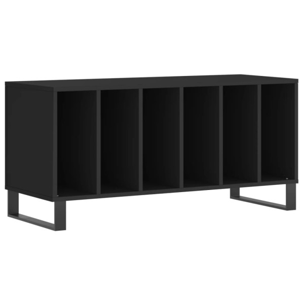 Mueble para discos madera contrachapada negro 100x38x48 cm M 2