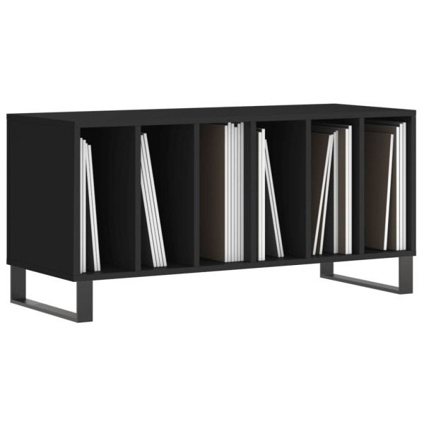 Mueble para discos madera contrachapada negro 100x38x48 cm M 3