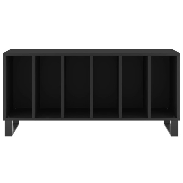 Mueble para discos madera contrachapada negro 100x38x48 cm M 4