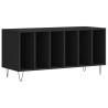 Mueble para discos madera contrachapada negro 100x38x48 cm 2