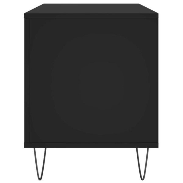 Mueble para discos madera contrachapada negro 100x38x48 cm M 5