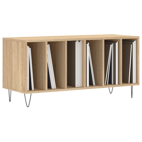 Mueble discos madera contrachapada roble Sonoma 100x38x48 cm M 3