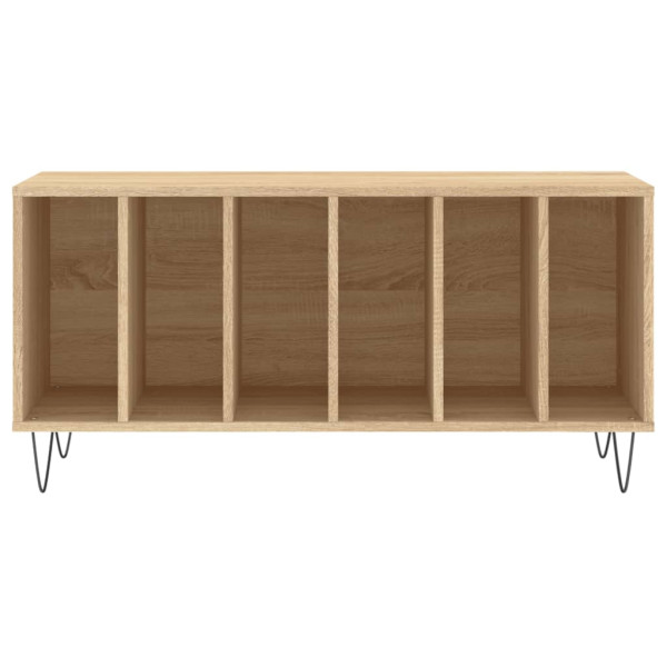 Mueble discos madera contrachapada roble Sonoma 100x38x48 cm M 4
