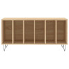 Mueble discos madera contrachapada roble Sonoma 100x38x48 cm 4