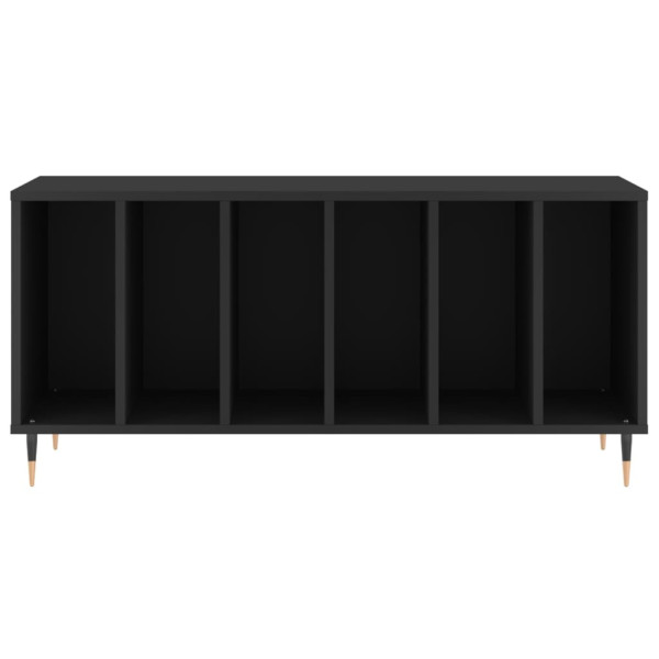 Mueble para discos madera contrachapada negro 100x38x48 cm M 4