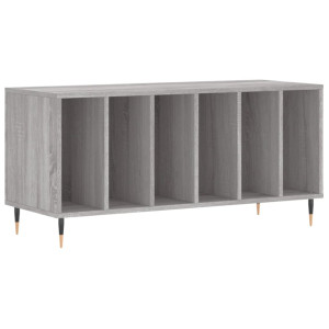 Mueble para discos madera contrachapada gris Sonoma 100x38x48cm H