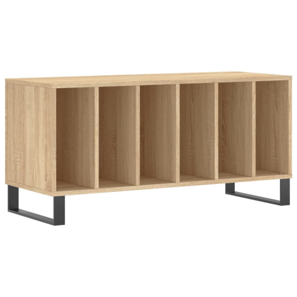 Mueble discos madera contrachapada roble Sonoma 100x38x48 cm M 2