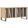 Mueble discos madera contrachapada roble Sonoma 100x38x48 cm 3