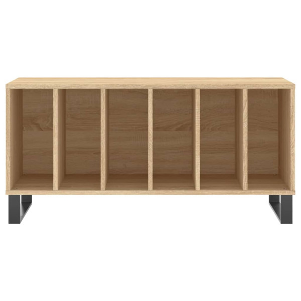 Mueble discos madera contrachapada roble Sonoma 100x38x48 cm M 4