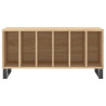 Mueble discos madera contrachapada roble Sonoma 100x38x48 cm 4