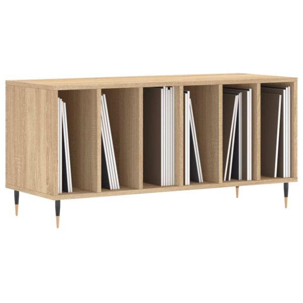 Mueble discos madera contrachapada roble Sonoma 100x38x48 cm M 3
