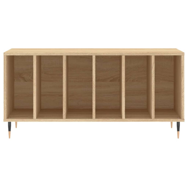 Mueble discos madera contrachapada roble Sonoma 100x38x48 cm M 4