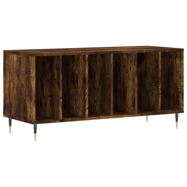 Mueble discos madera contrachapada roble ahumado 100x38x48 cm M 2