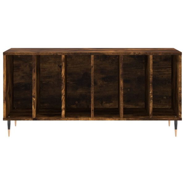 Mueble discos madera contrachapada roble ahumado 100x38x48 cm M 4
