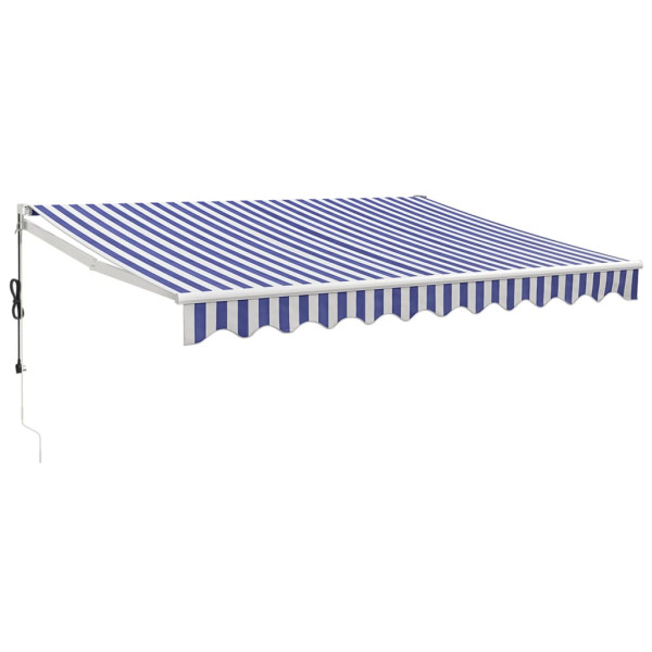 Toldo retrátil automático 3.5x2.5 m azul e branco M 2