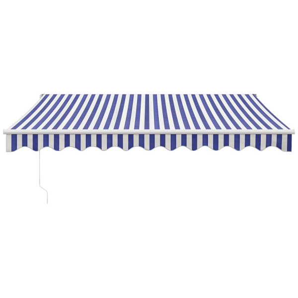 Toldo retráctil automático azul y blanco 3.5x2.5 m M 3