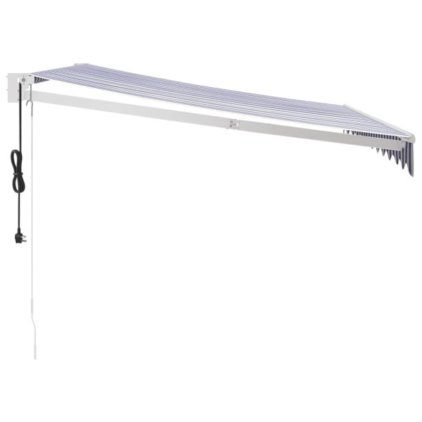 Toldo retrátil automático 3.5x2.5 m azul e branco M 4