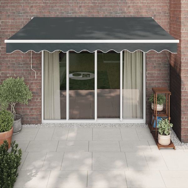 Toldo retráctil automático gris antracita 3.5x2.5 m D