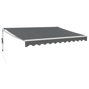 Toldo retráctil automático gris antracita 3.5x2.5 m H