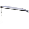 Toldo retráctil automático azul y blanco 5x3 m 4