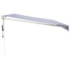Toldo retrátil automático 5x3 m azul e branco 4