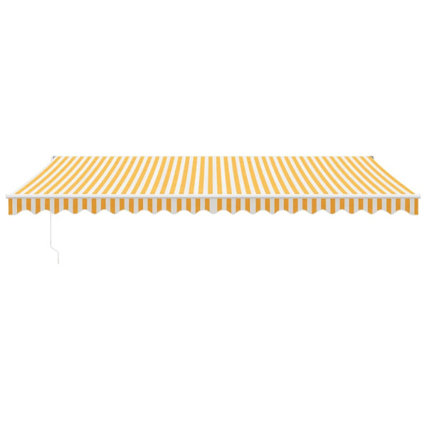 Toldo retrátil automático 5x3 m amarelo e branco M 3
