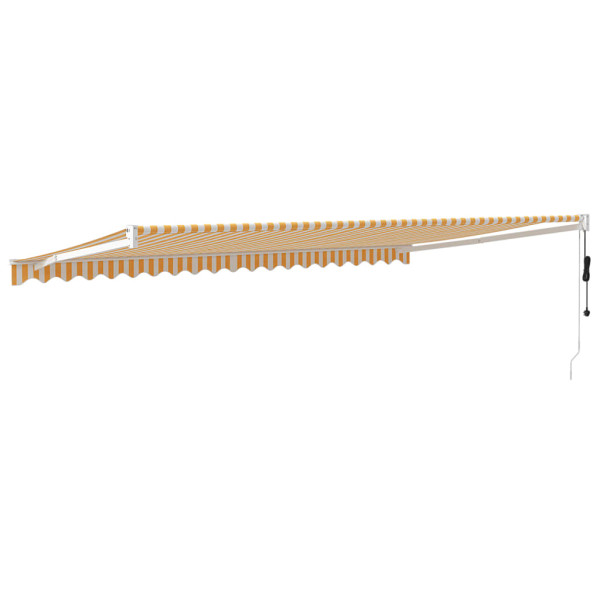 Toldo retrátil automático 5x3 m amarelo e branco M 5