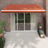 Toldo retráctil automático naranja y marrón 3.5x2.5 m 1