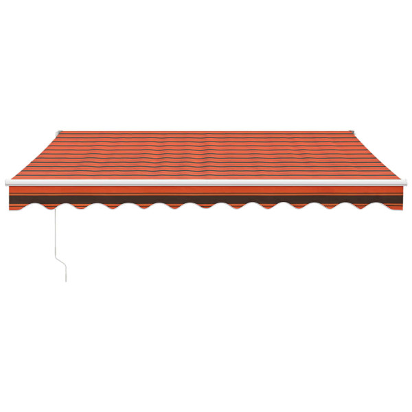 Toldo retráctil automático naranja y marrón 3.5x2.5 m M 3