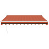 Toldo retráctil automático naranja y marrón 3.5x2.5 m 3