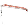 Toldo retráctil automático naranja y marrón 3.5x2.5 m 4