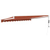 Toldo retráctil automático naranja y marrón 3.5x2.5 m 5