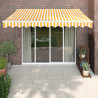 Toldo retrátil automático 3.5x2.5 m amarelo e branco 1