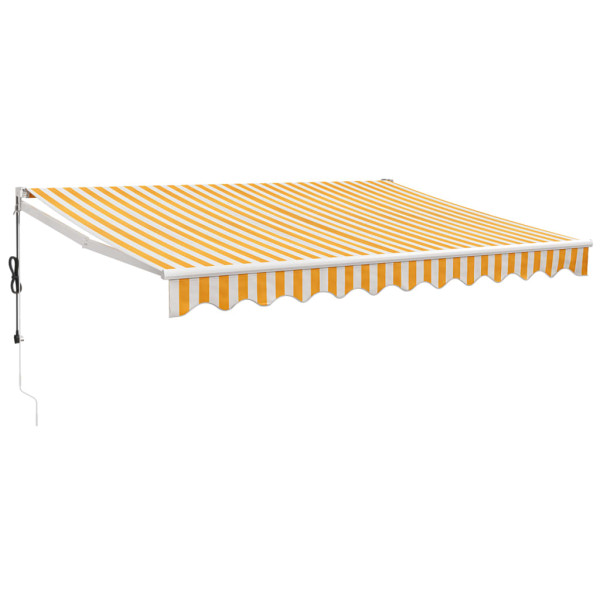 Toldo retrátil automático 3.5x2.5 m amarelo e branco M 2