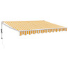 Toldo retráctil automático amarillo y blanco 3.5x2.5 m 2