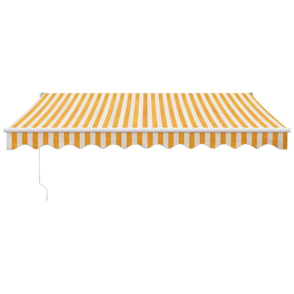 Toldo retráctil automático amarillo y blanco 3.5x2.5 m M 3