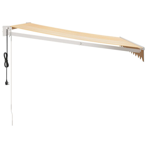 Toldo retrátil automático 3.5x2.5 m amarelo e branco M 4